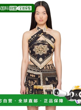 1h可退 潮奢 ISABEL MARANT 女士 黑色 & 黄色 Feyza 上装 HT0600