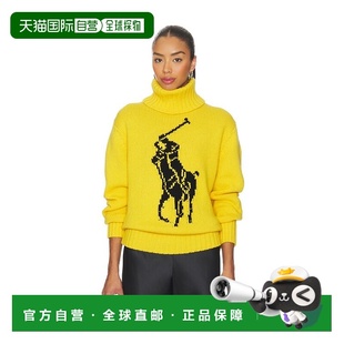 Lauren Ralph 拉夫 劳伦 標誌嵌花針織高領 潮奢 女士 Polo