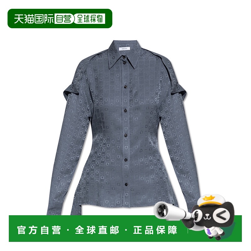 1h可退 SALVATORE FERRAGAMO 女士衬衫 13H313C785406GRAPHITE