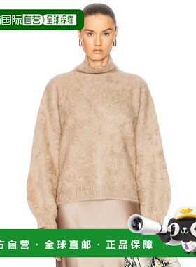 潮奢 Sablyn 女士 Asher 宽松型高领羊绒毛衣 ASHER2407