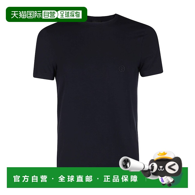 1h可退 潮奢 Armani 阿玛尼 男士 徽标短袖T恤 3GST52SJP4Z