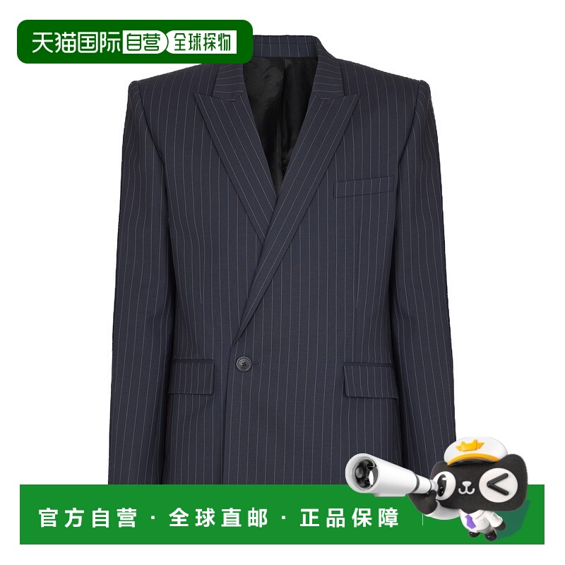 1h可退 BALMAIN 男士西服 FH0SE475WD25SAJ AW2025 蓝色 长袖西装