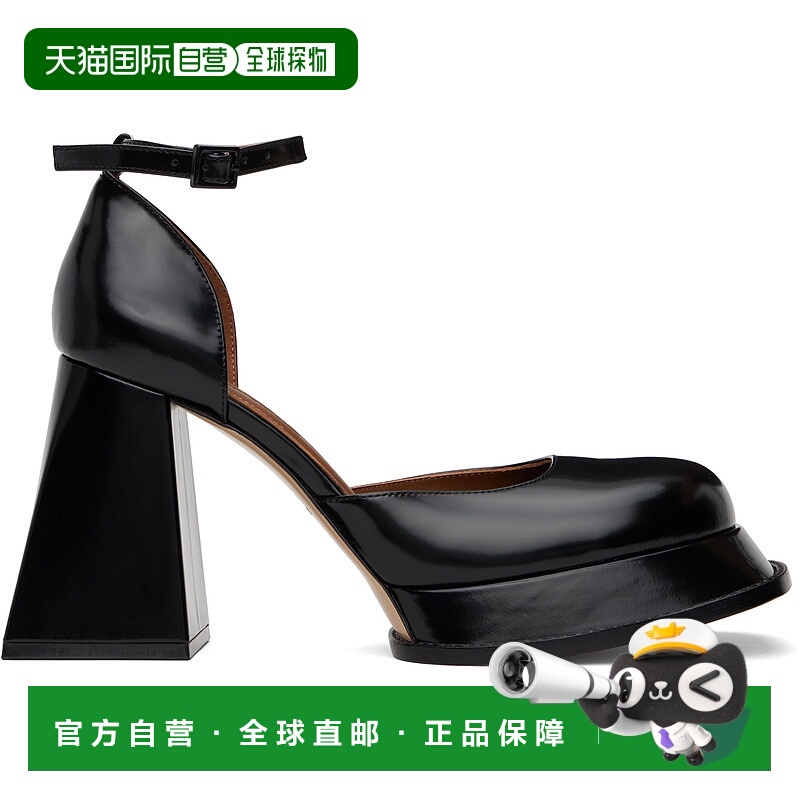 1h可退 潮奢 SHUSHU TONG 女士 黑色 Round Toe Strap 高跟鞋 AW2