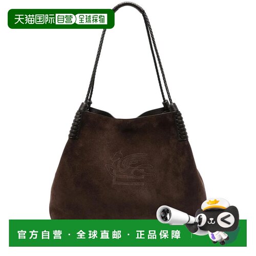 ETRO 女士单肩包 WP1D0028AP343M0406 AW2026 棕色 Brown Suede C