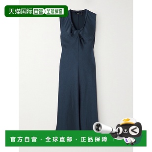 希尔瑞 THEORY 女士 recycled 扭纹圆领连衣裙 1h可退 satin 潮奢