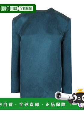 1h可退 潮奢 Saint Laurent 圣罗兰 女士 圆领长袖宽松连衣裙 848