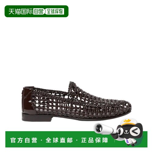 FENDI 男士休闲鞋 7D1878AU24F1VCV SS2026 黑色 编织乐福鞋男鞋