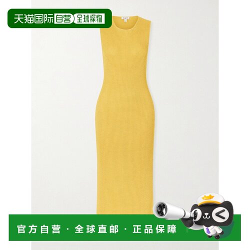 alaia 女士 华尔夫针织真丝中长连衣裙 AA9R3123K186D