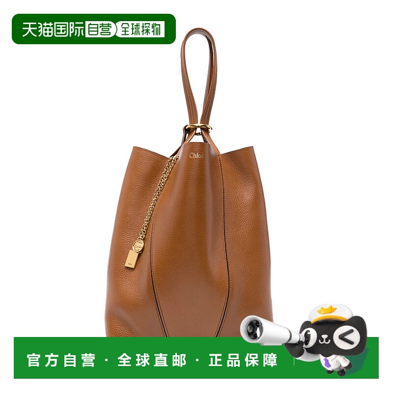 1h可退 CHLOÉ 女士手提包 C25SS811N8426M AW2025 棕色 E Spin To