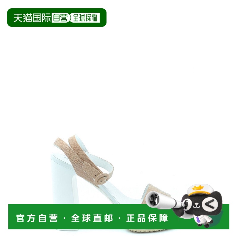 1h可退 HOGAN 女士高跟鞋 HXW3530AG10FF8M413 SS2018 米白色