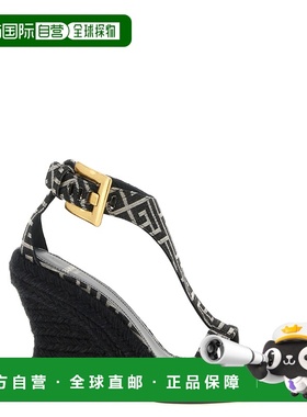 BALMAIN 女士凉鞋 GN1UH205TJBMGFE SS2026 黑色 Anthem坡跟凉鞋