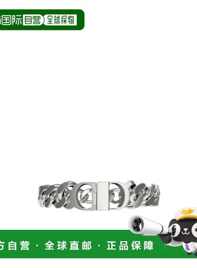 1h可退 DIOR 男士手链手镯 B1081HOMMTD000 AW2021 灰色 CD 徽标