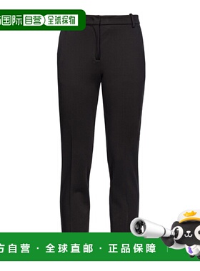 PINKO 女士休闲裤 100155A1L4Z99BLACK SS2024 黑色直筒裤
