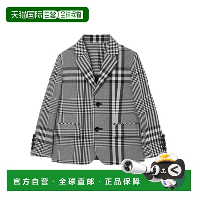 BURBERRY 男童夹克 80383481 SS2021 灰色 格纹西装外套