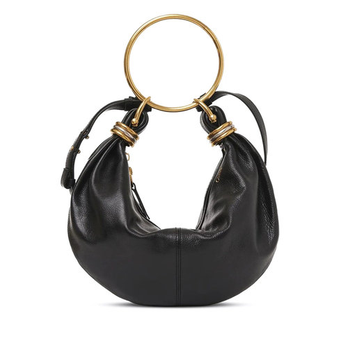 CHLOÉ 女士斜挎包 C24AS611N72001 CO 黑色 小号 BRACELET HOBO