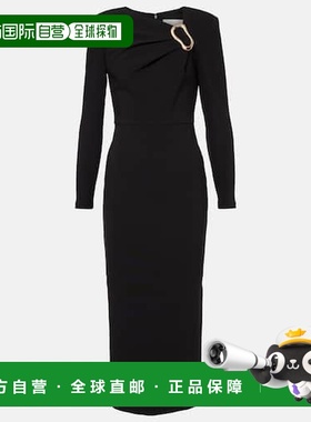 潮奢 ROLAND MOURET 罗兰 穆雷 女士 crêpe 不对称中长连衣裙