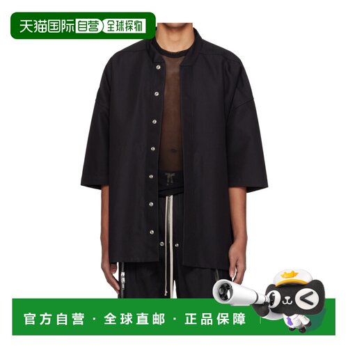 RICK OWENS 男士衬衫 RU01F2726CDU09 SS2026 黑色