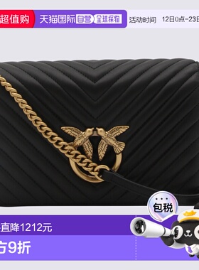 PINKO 女士单肩包 100063A0GKZ99Q SS2023 黑色斜挎包手提包