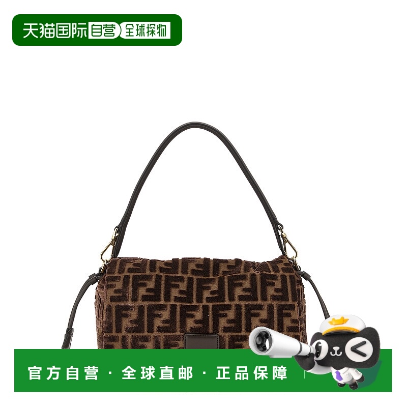 1h可退 FENDI 女士斜挎包 8BR833AT14F0L1B AW2025 棕色 MAMMA BA