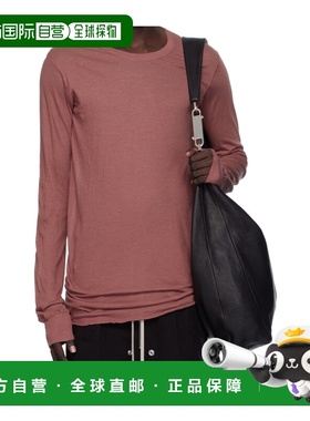 RICK OWENS 男士T恤 RU02E1252UC13 AW2025 粉红色长袖上衣男装