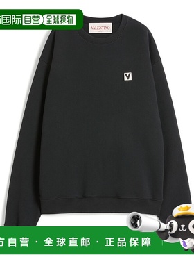 VALENTINO 男士卫衣 6V3MF28RAQS0NO CO 黑色 COTTON CREWNECK SW