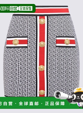 BALMAIN 女士半身裙 BF1LB292KE89EJC SS2024 黑色