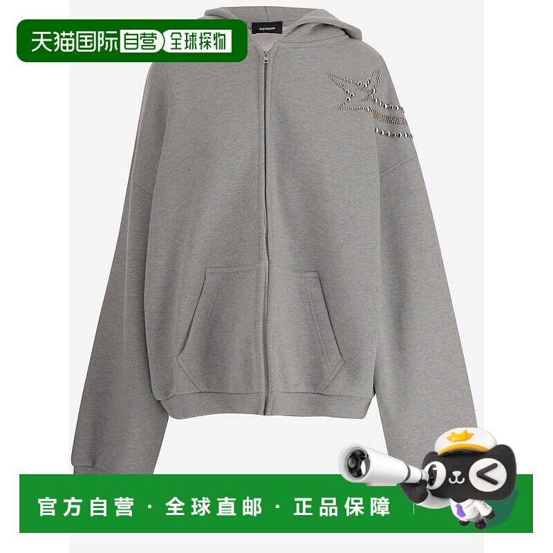 1h可退 潮奢 We11Done 男士 拉链连帽衫 WDTJ324864U长袖