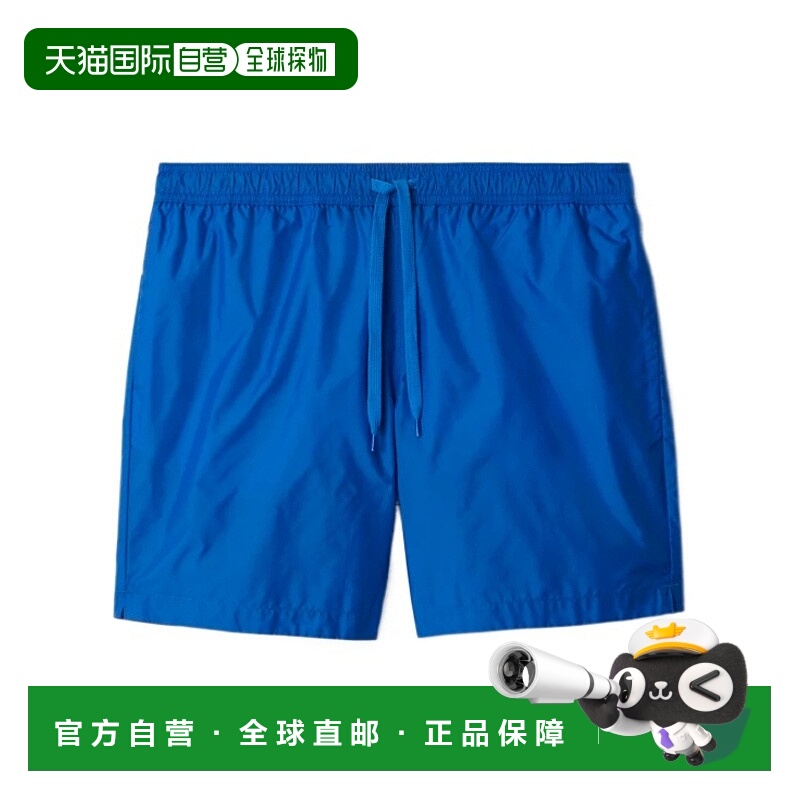 1h可退 BURBERRY 男士短裤 80843221 SS2024 蓝色 logo标识沙滩短