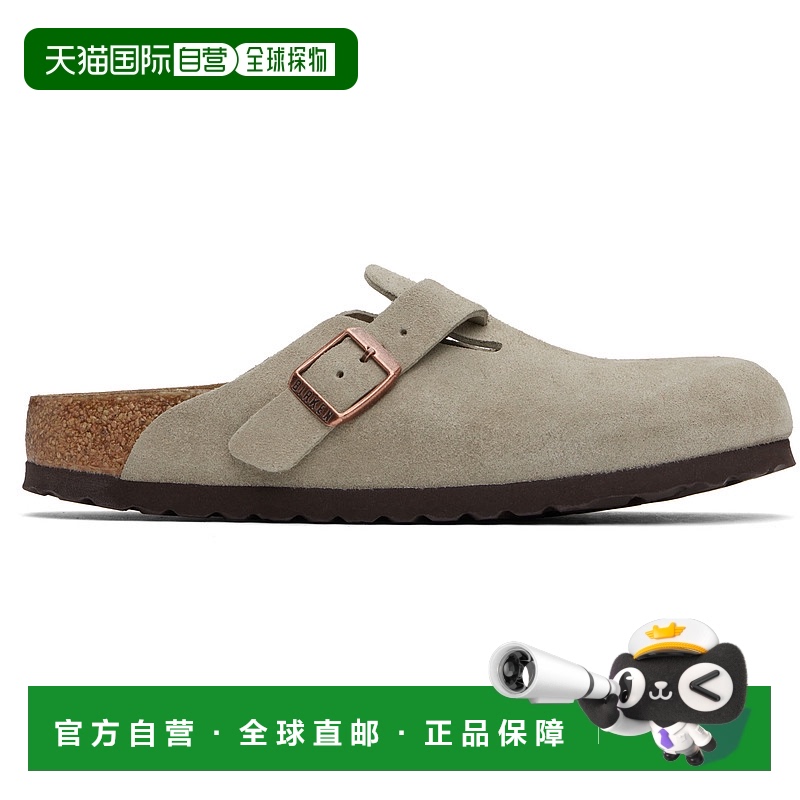 1h可退 潮奢 Birkenstock 勃肯 女士 灰褐色 Narrow Boston Soft