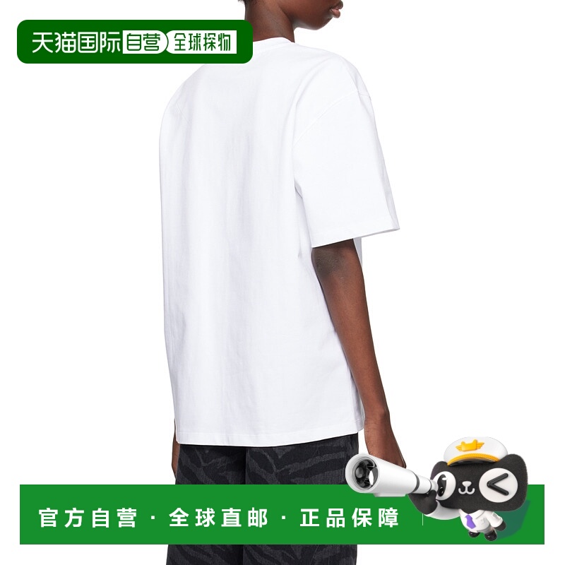 1h可退 GANNI 女士T恤 T4033151 CO 白色 细节圆领T恤