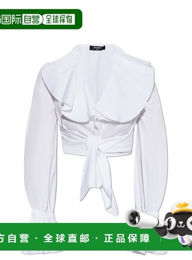 BALMAIN 女士衬衫 EF1HU296CB020FA SS2025 白色 Short Shirt