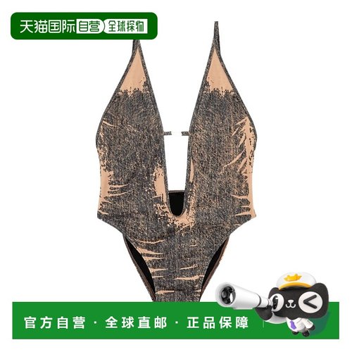 DIESEL 女士内衣 A174810BNCWE3317 SS2025 花色 牛仔印花泳衣