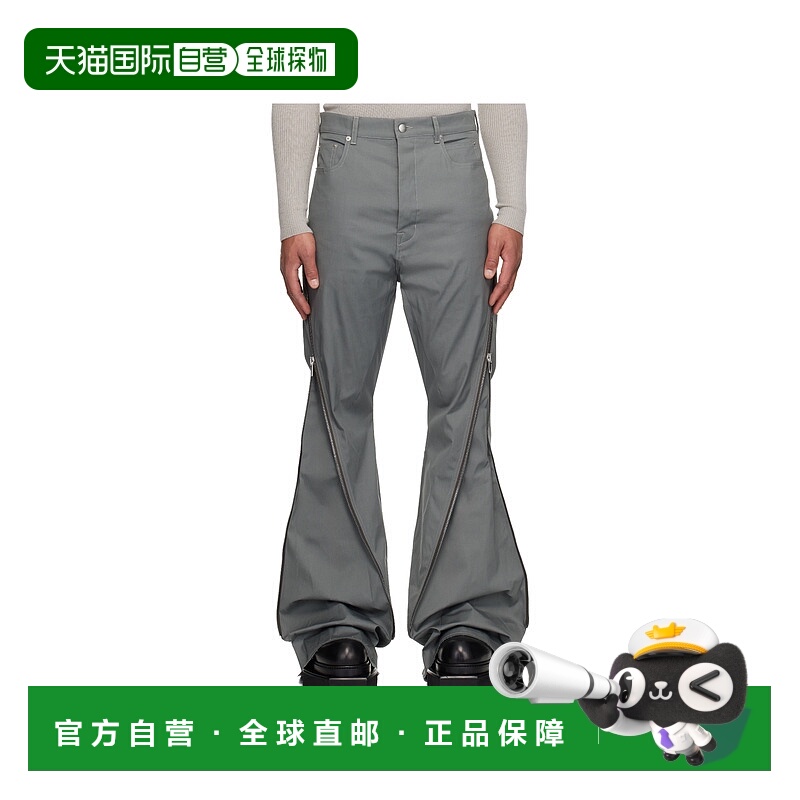 RICK OWENS 男士休闲裤 RU02E1343TE06 AW2025 灰色