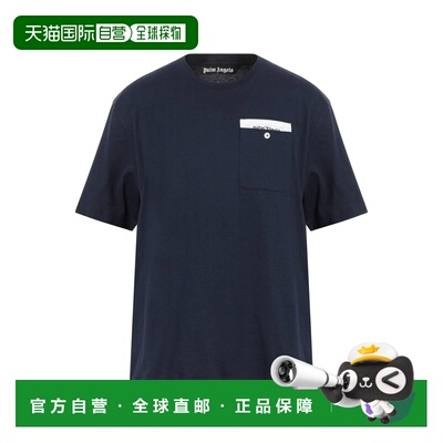 Palm Angels 棕榈天使 男士 基础款T恤 blue蓝色 舒适时尚