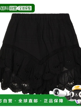 潮奢 ISABEL MARANT 女士 黑色棉质半身裙 26PSH0021FED1J05E01BK