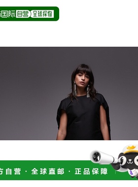 1h可退 潮奢 Arket 女士 ARKET 披肩迷你连衣裙(黑色)