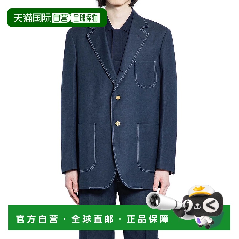 1h可退 THOM BROWNE 男士夹克 MJU568SF0829415 SS2025 蓝色