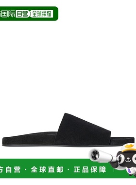 THE ROW 女士拖鞋 F1660L302BLK AW2025 黑色 Hugh 拖鞋一脚蹬