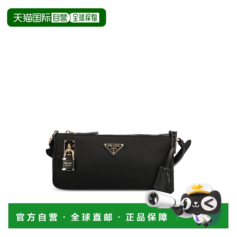 1h可退 PRADA 女士单肩包 1BC2342C8QF0002AI25 AW2025 黑色