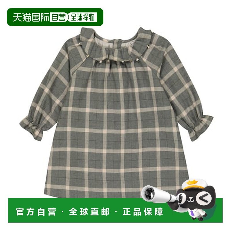 1h可退 潮奢 Bonpoint 婴儿 Teale 格纹棉质连衣裙童装