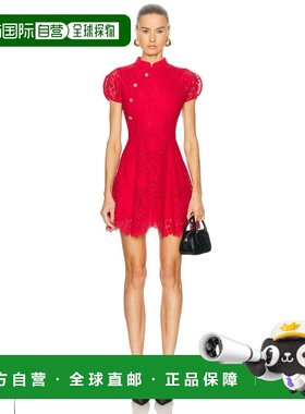 1h可退 潮奢 Self-Portrait 女士 精美蕾丝迷你连衣裙 RS26550SR