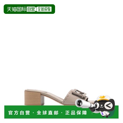 Fendi 芬迪 女士 织纹搭扣带状凉鞋 8R8862AQY2高跟鞋单鞋
