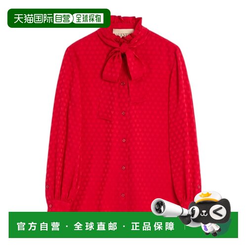 VALENTINO 女士衬衫 BAB7T89HTR9M AW2025 红色 长袖衬衫