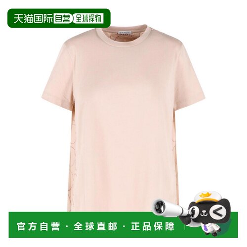 MONCLER 女士T恤 0938C0004889B8U51V SS2026 粉红色