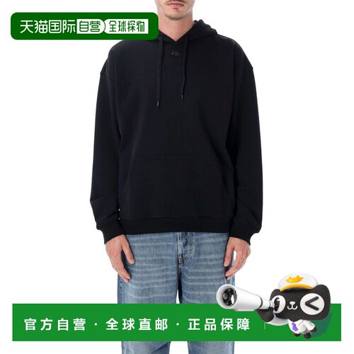 DIESEL 男士卫衣 26AA200500GSBP9XX AW2026 黑色 BOXT HOODIE