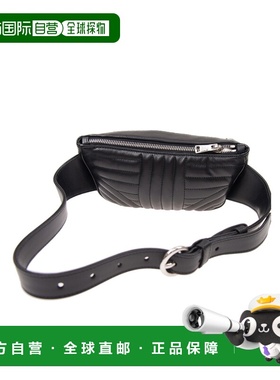 PRADA 女士斜挎包 1BL0082D91F0002 SS2021 黑色 衍缝设计银色log