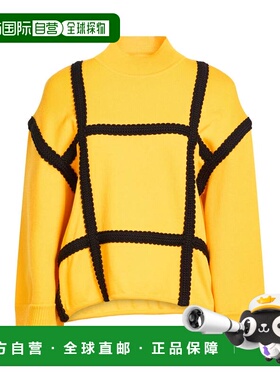 1h可退 潮奢 moschino 女士 高领上衣 yellow黄色 舒适时尚