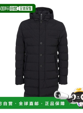 HERNO 男士大衣 PI001239U128409300 SS2025 黑色 连帽羽绒服