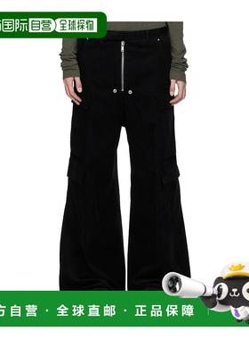 RICK OWENS 男士休闲裤 RU02E1369MLC909 AW2025 黑色阔腿裤