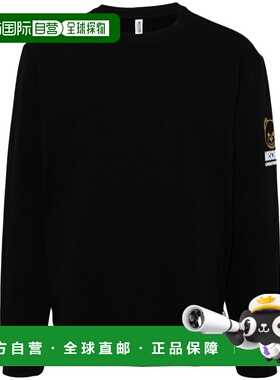 1h可退 MOSCHINO 男士针织衫 A17014424555 AW2024 黑色 长袖卫衣